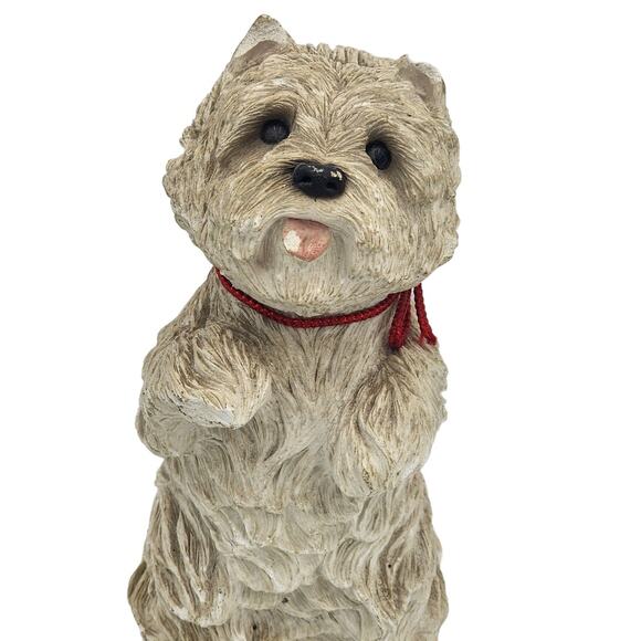 Vintage Sandicast Dog Figurine Westie West Highland White Terrier Sandra Brue - Picture 1 of 14